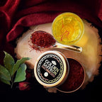 Golden Saffron, Finest Pure Premium All Red Saffron Threads, Grade A+ Super Negin, Non-GMO Verified. For Tea, Paella, Rice, Desserts, Golden Milk and Risotto (15.0 Grams)
