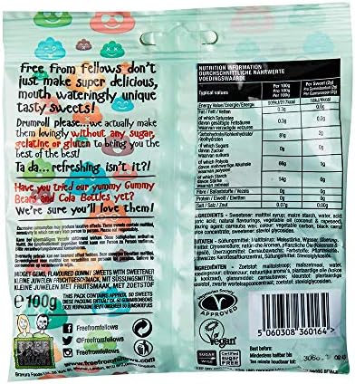 Free From Fellows Sugar Free Midget Gems Sweets 3.5oz