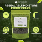Biokoma Organic Mullein Dried Leaves 50g 1.76oz Verbascum thapsus USDA Organic Herbal Tea Lung Detox Respiratory Support Immunity Resealable Pouch Pure Caffeine-Free No Preservatives No GMO Kosher