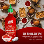 Lieber's Sriracha Hot Chili Sauce, Authentic And Delicious, Non-GMO, No MSG, Gluten-free, Cholesterol-free, and Vegan, NET WT. 1 lb (Pack of 2) (454g)