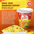 MTR 3minute Khatta Meetha Poha - Ready-to-Cook Mix - Authentic Indian Food in Just 3 Minutes - 100% Vegetarian - No Added Preservatives - Just Add Hot Water - Quick & Easy ( (Khatta Meetha Poha Cuppa - 80g, Pack of 6)