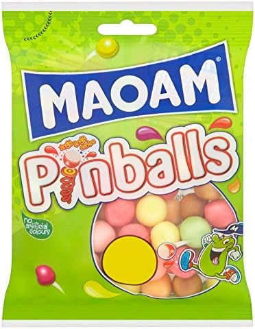 Maoam Pinballs - 180g - Pack of 4 (180g x 4 Packs)
