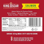 King Oscar Premium Salmon in Olive Oil with Lemon, 4.05-Ounce Cans (Pack of 12, Packaging May Vary), Skinless & Boneless Salmon