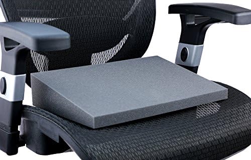 DeluxeComfort Foam Stress Relief Wedge, 15" x 10" x 1"- 3" Rise - Sciatica Nerve Medical Wedge Cushion - Tailbone Support - Therapeutic Back Pain Relief - Specialty Medical Pillow, Grey