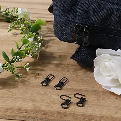 6pcs Detachable Zipper Pulls - Zipper Repair Kit for Jacket, Pants, Coat, Shoes, Suitcase, Backpack (Dark Grey)