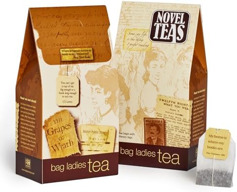 Novel Teas Book Lover's Tea contains 25 teabags individually tagged with literary quotes from the world over, made with the finest English Breakfast tea, for the book lover
