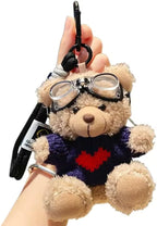 Plush Teddy Bear Keychain – Cute Kawaii Mini Plus Doll Bag Charm, Clip-On Accessory for Backpacks, Purses & Keys