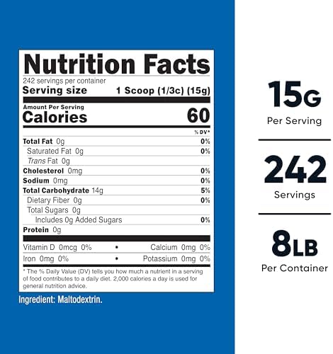 Nutricost Maltodextrin Powder 8LBS - Gluten Free, GMO Free