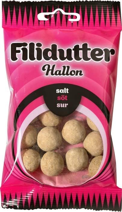 10 x 65g Filidutter Hallon Raspberry salt sweet sour vegan candy bag