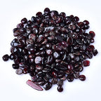 Erliway 100g Natural Garnet Crystal Chips, 7-9mm Tumbled Chips Crushed Crystal Stone, Polished Crystal Chip for Vase Filler, Healing Tumbled Crystal Chip for Reiki Crystal Jewelry Making Home Decor