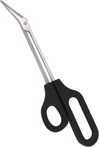 8.3 Inch Long Handle Toenail Scissors for Thick Nails & Easy Reach Long Handled Toe Nail Clippers for Seniors Women Men (Black)