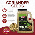 Coriander Seeds 3 LB Bulk Jar - All Natural, Gluten Free, Whole Corriander Spice for Cooking & Flavoring by Spicy World