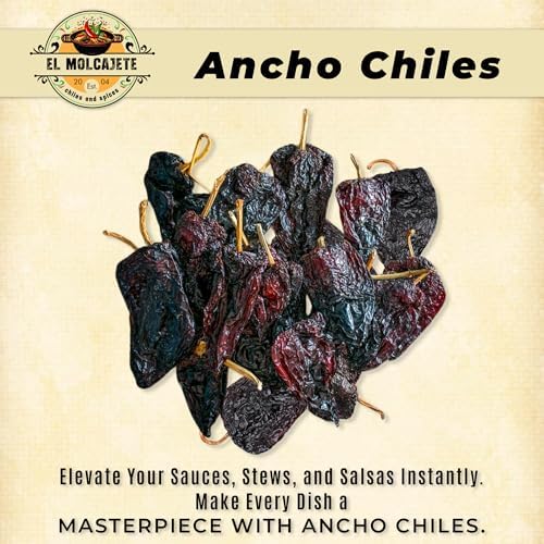 Dried Chili Pepper Variety Pack 4oz Each - Includes Premium Whole Ancho, Guajillo, Pasilla Chiles – Staple for Mexican Recipes - Moles, Salsa, Sauces, Birria, Stews, Tamales. By El Molcajete