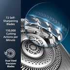 Philips Rechargeable Wet/Dry Electric Shaver Series 9000 with SenseIQ and Comfort Glide Ring Technology, Battery Powered, Silver