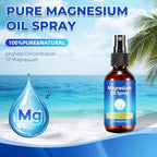 Magnesium Spray, Pure Magnesium Oil Spray for Feet, Leak-Proof Portable Package, Magnesium Oil Body Care Natural Formula, Easy to Absorb and Soothe, 2 fl oz(2 Pack)