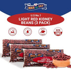 Dixie Lily Light Red Kidney Beans - Dried Beans for Soups, Stews, & Chili, Quick Soak or Slow Cooker, High in Fiber and Non-GMO - 12oz, 3 Pack