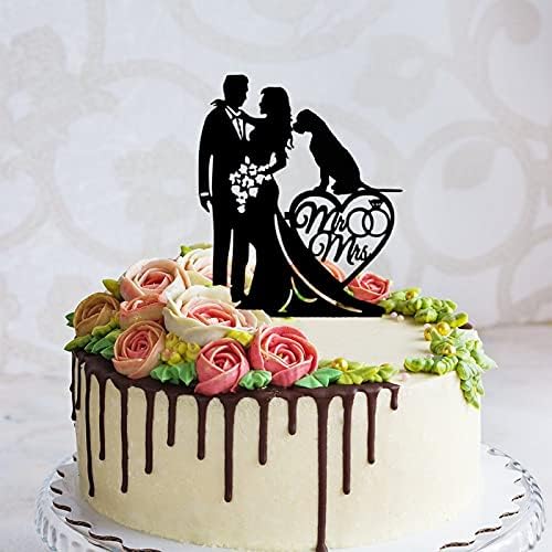 Couple Wedding Cake Topper Bride And Groom With Boxer Dog Cake Topper Custom Dog Pet Topper Personalized Wedding Topper Bride Cake Topper Ideal Gift for Wedding Anniversary