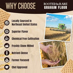 Graham Flour For Baking - 30 Ounce Bag - Product of USA - Stone Ground Whole Wheat Flour - Great for Homemade Graham Crackers or as Whole Wheat Bread