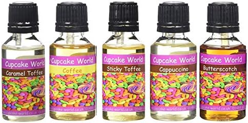 Cupcake World Intense Food Flavourings Toffee-n-Coffee Pack 28.5ml x 5 Flavours