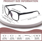 Progressive Multifocal Anti Blue Light Reading Glasses for Women and Men Fashion Eyeglasses Frame