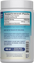 Natural Vitality Calm, Magnesium Glycinate Supports Bone, Muscle, Heart, & Nerve Health, Non-GMO, Vegan, Gluten Free 180ct