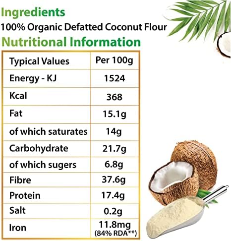 TIANA Fair Trade Organic Coconut Baking Flour 500g