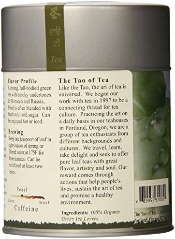 The Tao of Tea, Pearl Green Tea, Loose Leaf, 4.0 Ounce Tin