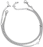 Couple Bracelet Shiny Stainless Steel Bracelet Set Stainless Steel Stainless Steel Couple(Silver)