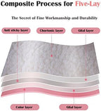2 PAIRS Household Gloves Latex Free Cleaning Gloves with Soft Lining Long Cuff 15" & Grip, Medum, Pink/Blue