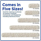 Nine Forty Industrial-Grade 24x5 Cotton Dust Mop Head Refills, Perfect Replacement for Busy Home, Gym, Industrial and Commercial Spaces, Heavy-Duty Mop for Janitorial & Housekeeping Needs - 2 Pack