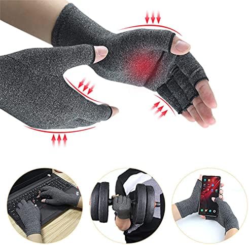 RZJZGZ 2 Pairs Arthritis Gloves Compression Arthritis Pain Wrist Support Brace gloves Compression Anti Arthritis Gloves (Large)