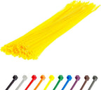 GTSE 12 Inch Yellow Zip Ties, 100 Pack, 40lb Strength, UV Resistant Long Nylon Cable Ties, Self-Locking 12" Tie Wraps