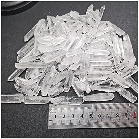 Health & Household Natural Transparent Lemurian Seed White Quartz Crystal End Bar Crystal White Crystal Specimen Healing Energy (Size : 100g)
