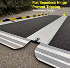 Ruedamann 4FT Wheelchair Ramp, Portable Wheelchair Ramp for Home Entrance, 30-1/4" Wider Design, Non-Slip Aluminum Folding Ramps for Wheelchairs, Strollers, Scooters, Stairs, Curbs, Doorways