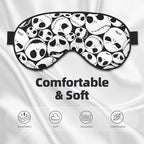 Halloween Skull Sleep Mask for Women Men, Soft and Comfortable Eye Mask with Adjustable Strap for Travel Yoga Nap Sleeping