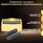 2 Pack Shaver Replacement Foil Compatible with Babyl*ss FXFS2G/FXFS2, Shaver Foil Replacement for Superior Shaving (Gold)