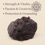 Natural Garnet Raw Crystal Stone – Healing Energy Rock for Reiki, Chakra Balancing, Meditation & Crystal Collection – Raw Garnet Mineral for Positive Energy, Strength & Vitality