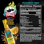 Pringles Hot Ones Los Calientes Potato Crisps Chips, Verde, Spicy Snacks, Hot Sauce Inspired, 5.5oz Can (1 Can)