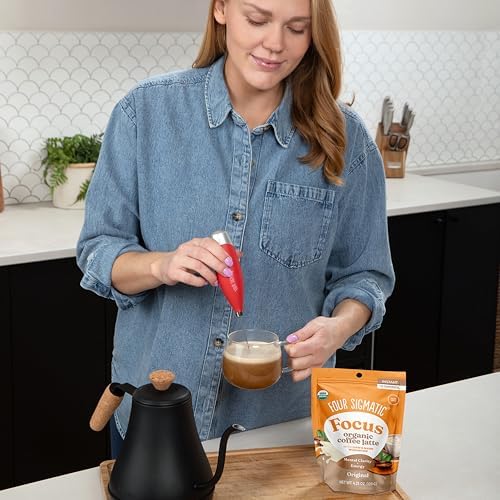 Four Sigmatic Original Focus Mushroom Coffee Latte | Plant-Based Organic Instant Latte with Lion’s Mane Mushroom for Focus and Mental Clarity | Made With Just 5 Organic Ingredients | 4.23 oz Bag