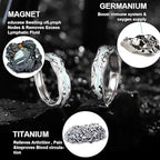 Lymphatic Magtherapy Luminous Ring For Men Women, Titanium Ion Therapy Acupuncture Unclog Bloodstream Lymph Nodes Light Up Hope Adjustable Finger Ring Jewelry Gift For Couple