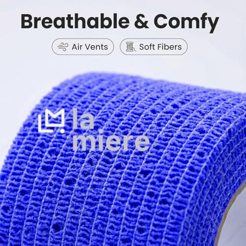Self Adherent Cohesive Bandage 4" x 5 Yards, 8 Pack Multicolor – Full-Length Assurance, Hypoallergenic Latex-Free, Hand-Tearable No-Residue Wrap for Skin & Pet – LA MIERE
