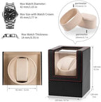 Automatic Single Watch Winder for Automatic Watches,Rotating Watch Case with Japanese Quiet Motor，AC Adapter or Battery Powered