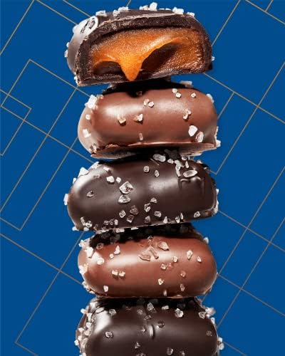 Sanders Milk Chocolate Sea Salt Caramels (32 oz Tub) – Handcrafted Small Batch Slow Cooked Caramel, Sea Salt Chocolate with Rich Indulgent Flavor, Sweet & Salty