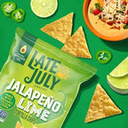 LATE JULY Snacks Jalapeno Lime Tortilla Chips, 6 Oz Bag