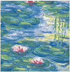 Caspari Nympheas Paper Luncheon Napkins, Two Packs of 20