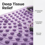 Ergonomic Silicone Foot Pressure Relief Pad with Magnetic Disc, 8-Shaped Resistance Band with Handles for Men & Women - Portable Foot Massage Mat for Home Fitness, Yoga & Daily Comfort