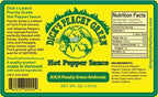 Dirty Dicks Peachy Green Hot Sauce, 5 Fl Oz - A Flavorful Blend of Peppers, Peaches, and Exotic Spices (Pack of 1)