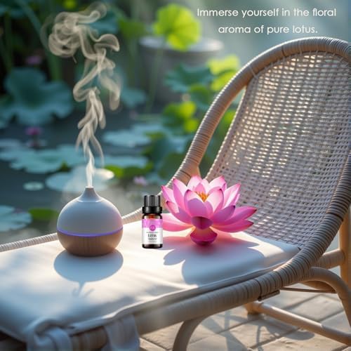 Lotus Essential Oil 100% Pure Oganic Plant Natrual Flower Essential Oil for Diffuser Message Skin Care - 10ML