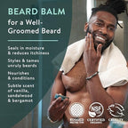 Badger Beard Grooming Kit, Organic Beard Oil Bottle + Organic Beard Balm Tin, Subtle Masculine Scent, Organic Mens Beard Care for Healthy Beard Growth, 2-Pack