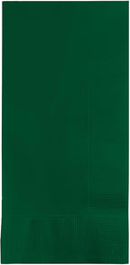 Creative Converting Touch of Color 2-Ply 50 Count Paper Dinner Napkins, Hunter Green - 673124B